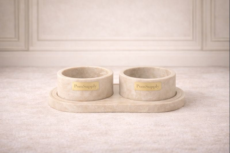 PomSupply Originals – Marmeren Voerbak Set