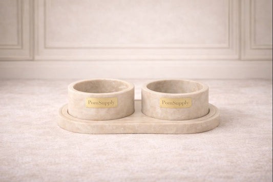 PomSupply Originals – Marmeren Voerbak Set